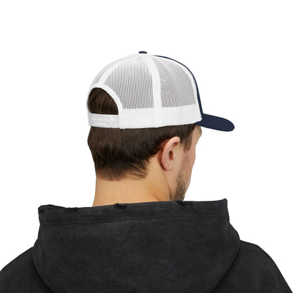 Patriotic Snapback Trucker Cap - American Flag Design