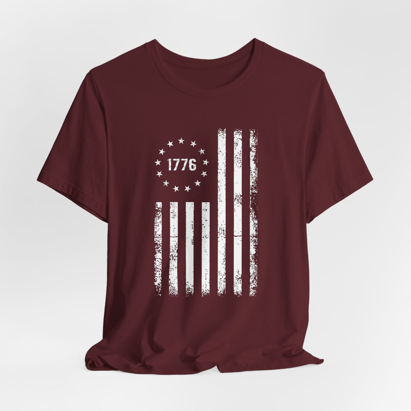 1776 Flag Unisex T-Shirt, Patriotic Tee for Celebrating Our Founding, USA History Shirt, July 4th Tee, American Flag Shirt, Independence Day - Old Glory 1776 Apparel