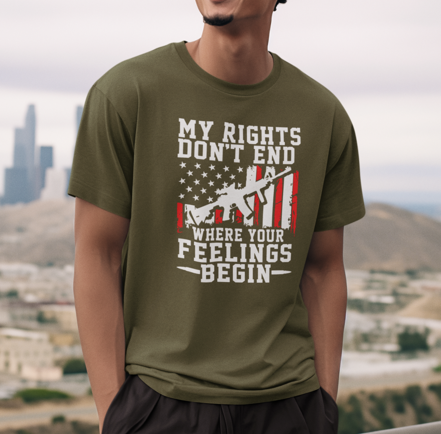 My Rights Don't End Where Your Feelings Begin Unisex T-Shirt, Patriotic Tee, 2nd Amendment T-Shirt