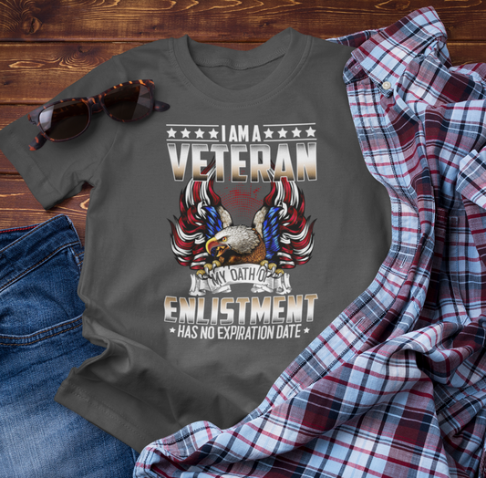 Veteran Oath Unisex T-Shirt, Military Enlistment Tee, Patriotic Shirt, Army Veteran Gift, Soldier Tee - Old Glory 1776 Apparel