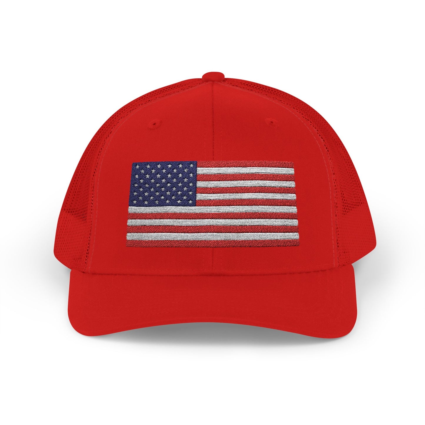 Patriotic Snapback Trucker Cap - USA Flag Design
