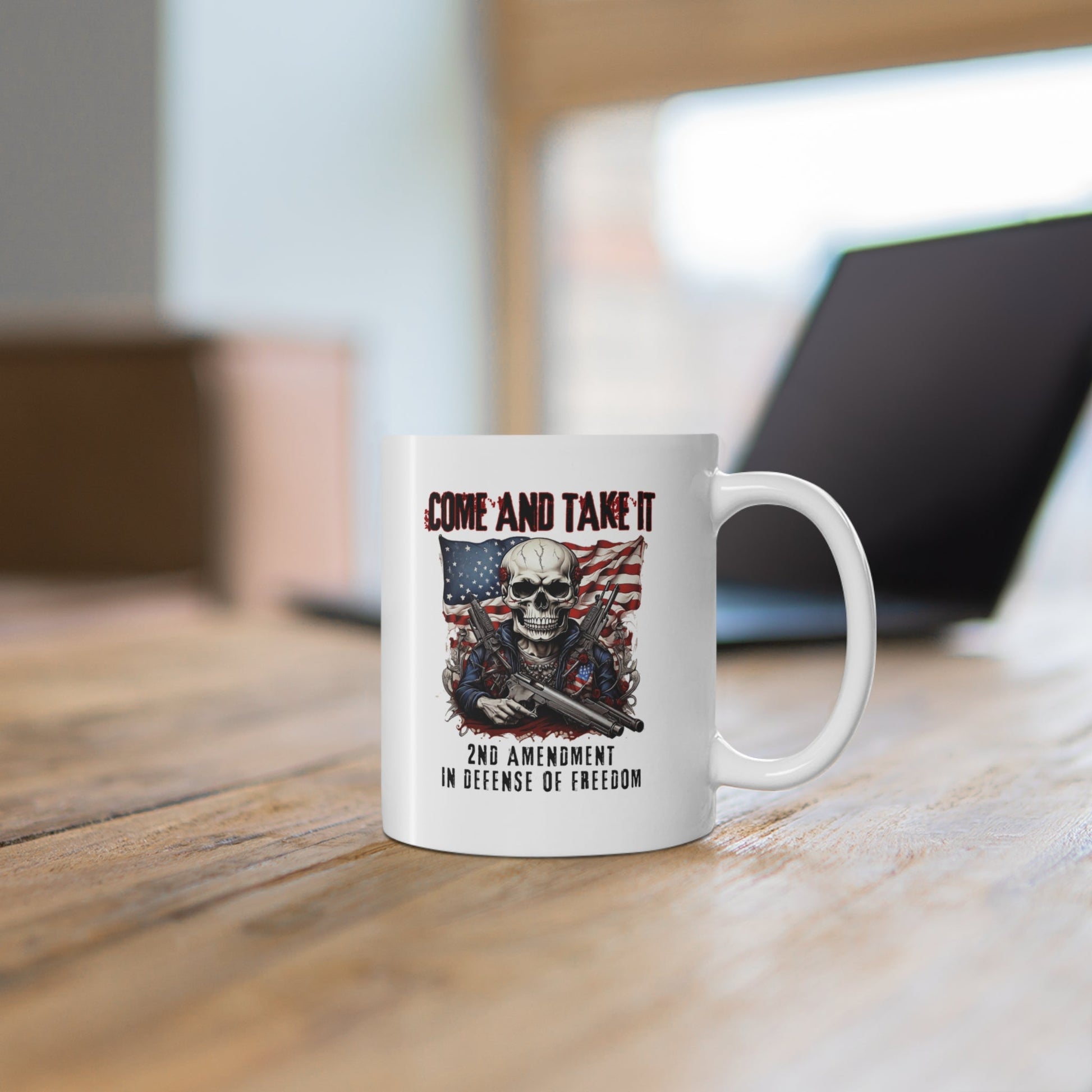 Come and Take It, 2nd Amendment in Defense of Freedom, 11oz-15oz White Mug, Patriotic Gift, Coffee Cup, Gun Rights, Political Statement - Premium Mug from Old Glory 1776 Apparel - Just $19.99! Shop now at Old Glory 1776 Apparel