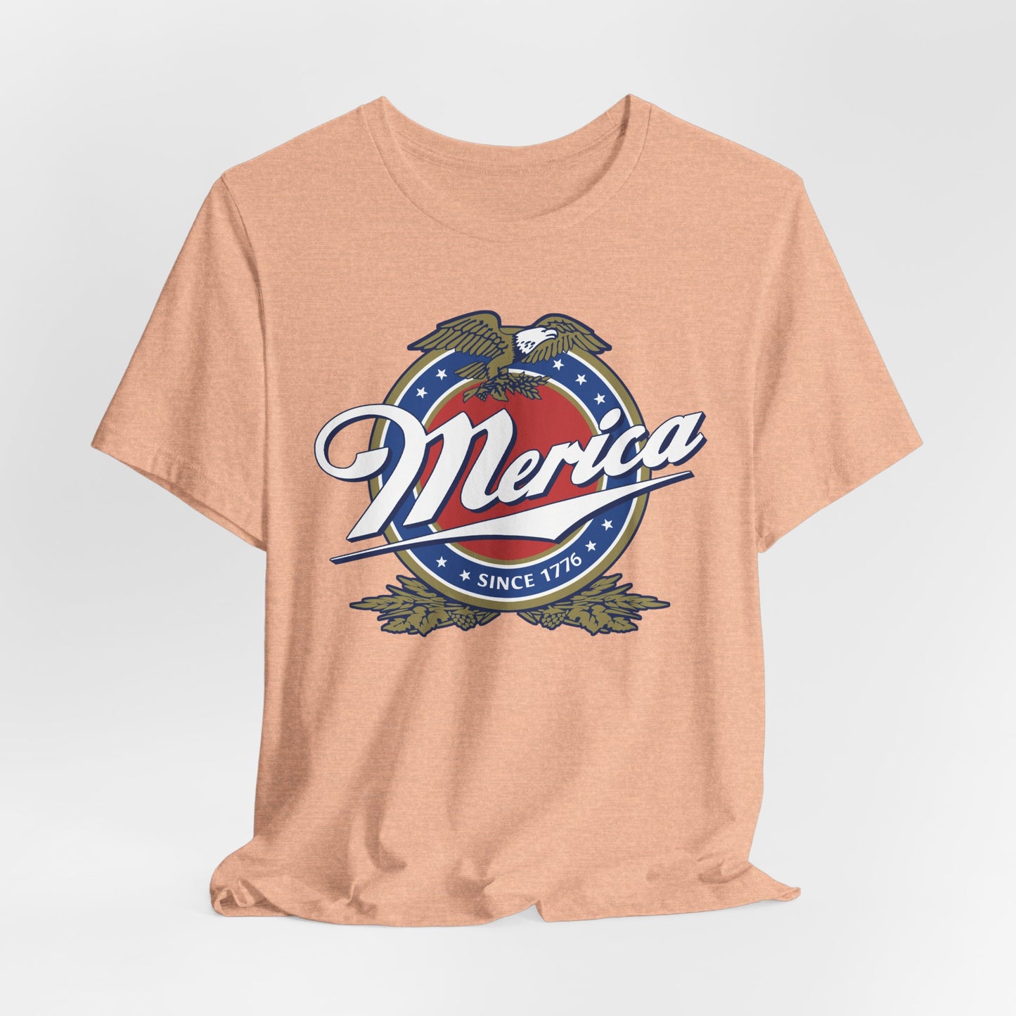 Patriotic American Tee - Merica Design, Unisex Short Sleeve Shirt for BBQ, Independence Day, Family Gatherings, Casual Wear, Gift