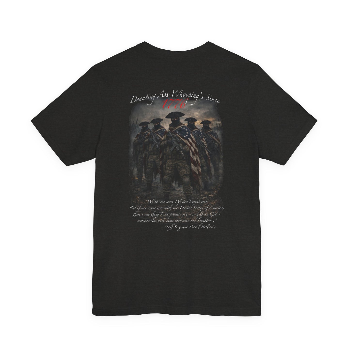 Patriotic Veterans T-Shirt — 'Founded As America's Sons' Military Tribute Tee