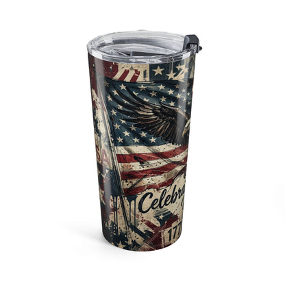 Patriotic 20oz Tumbler — Celebrating 250 Years 1776–2026 Eagle & American Flag