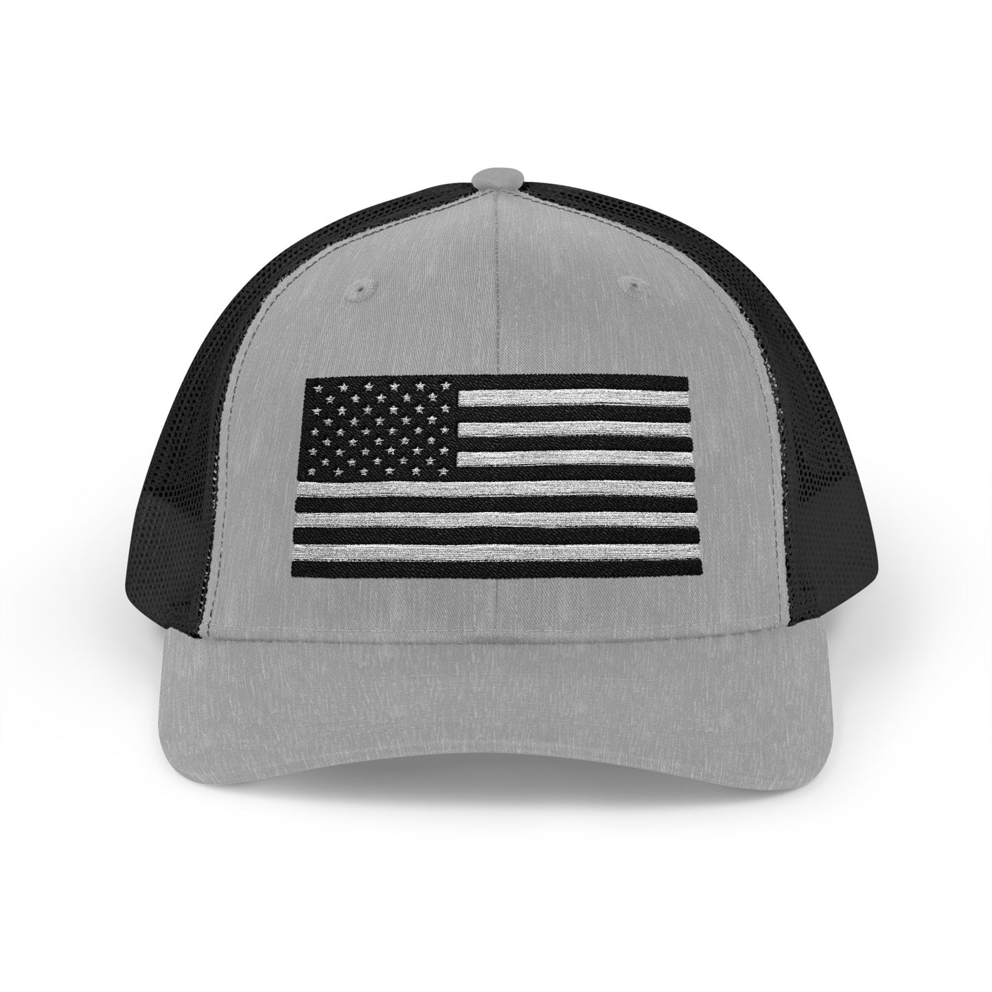 Patriotic Snapback Trucker Cap - American Flag Design