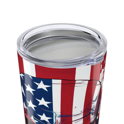 Patriotic Skull Tumbler 20oz - Perfect for Memorial Day & Independence Day
