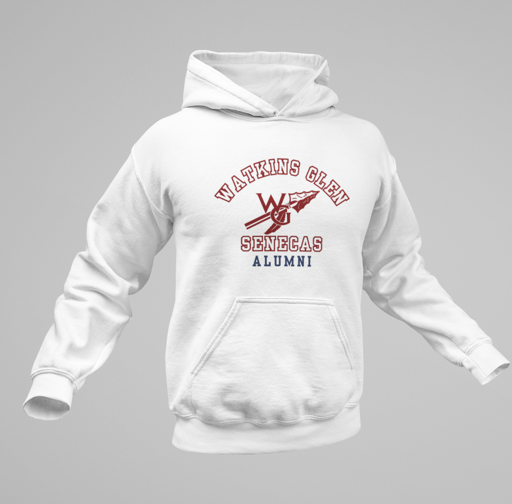 Watkins Glen Senecas Alumni Unisex Heavy Blend™ Hooded Sweatshirt. School Spirit, School Pride - Premium Hoodie from Old Glory 1776 Apparel - Just $39.99! Shop now at Old Glory 1776 Apparel