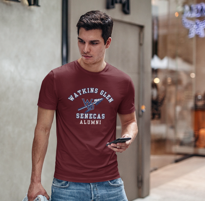 Watkins Glen Senecas Alumni Unisex Heavy Cotton T-Shirt, School Spirit, School Pride - Premium T-Shirt from Printify - Just $26.99! Shop now at Old Glory 1776 Apparel