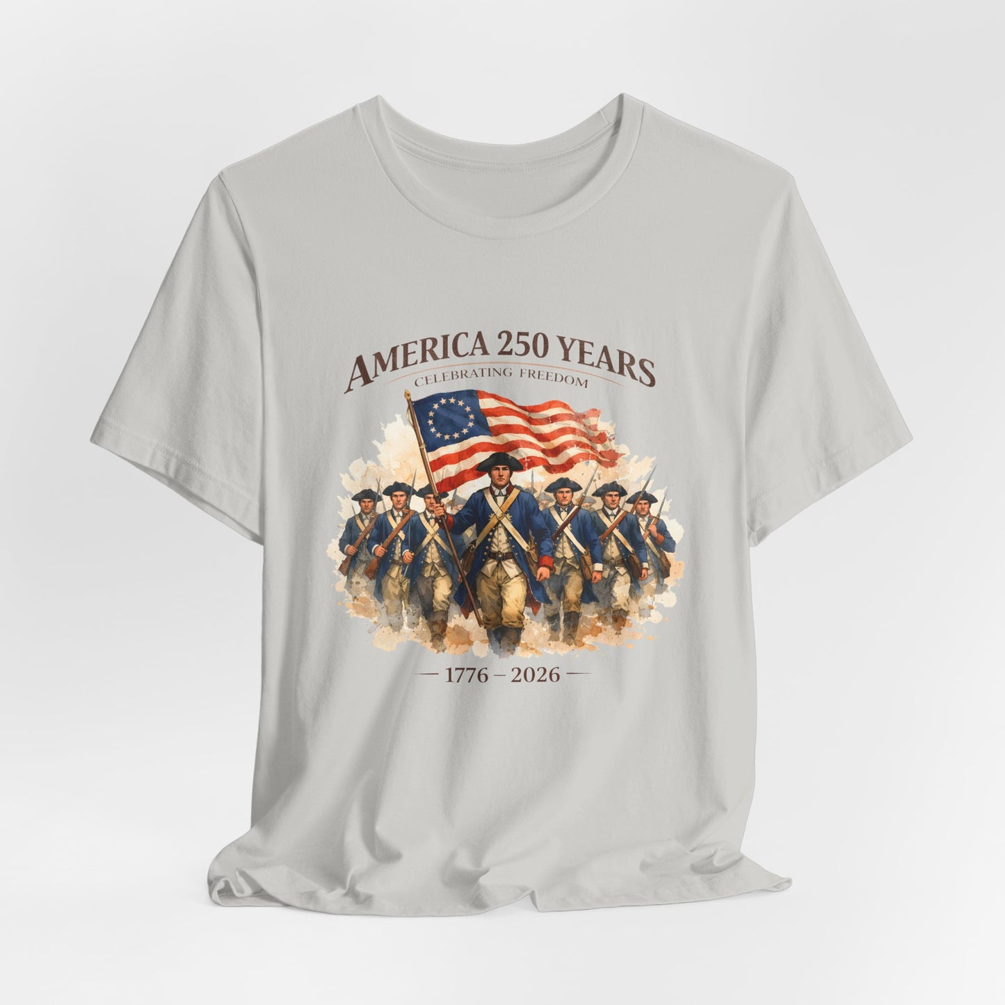 America 250 Years T-Shirt – 1776–2026 Revolutionary Flag Tee