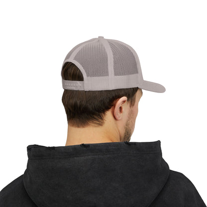 Patriotic Snapback Trucker Cap - American Flag Design