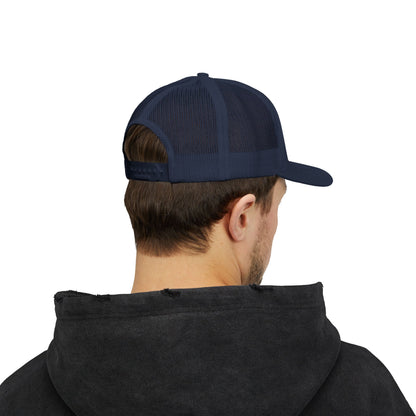 Patriotic Snapback Trucker Cap - American Flag Design