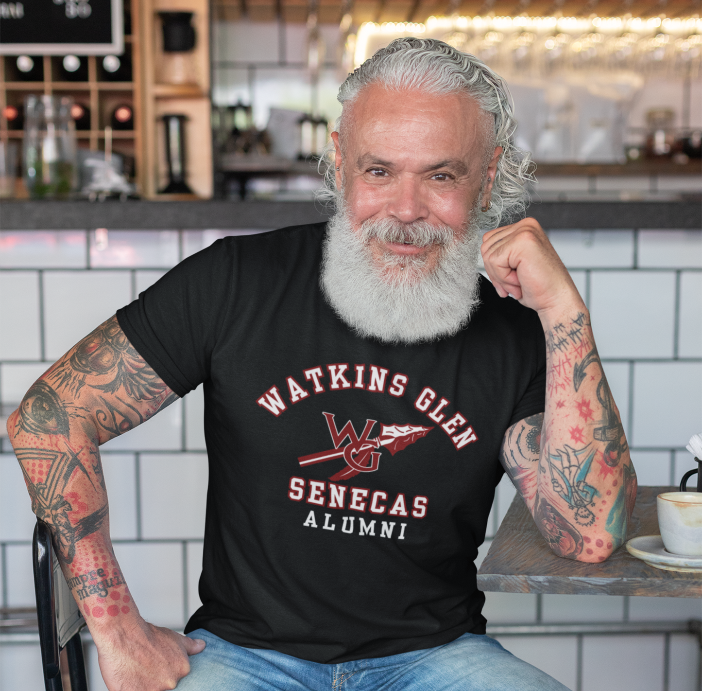 Watkins Glen Senecas Alumni Unisex Heavy Cotton T-Shirt, School Spirit, School Pride - Premium T-Shirt from Printify - Just $26.99! Shop now at Old Glory 1776 Apparel