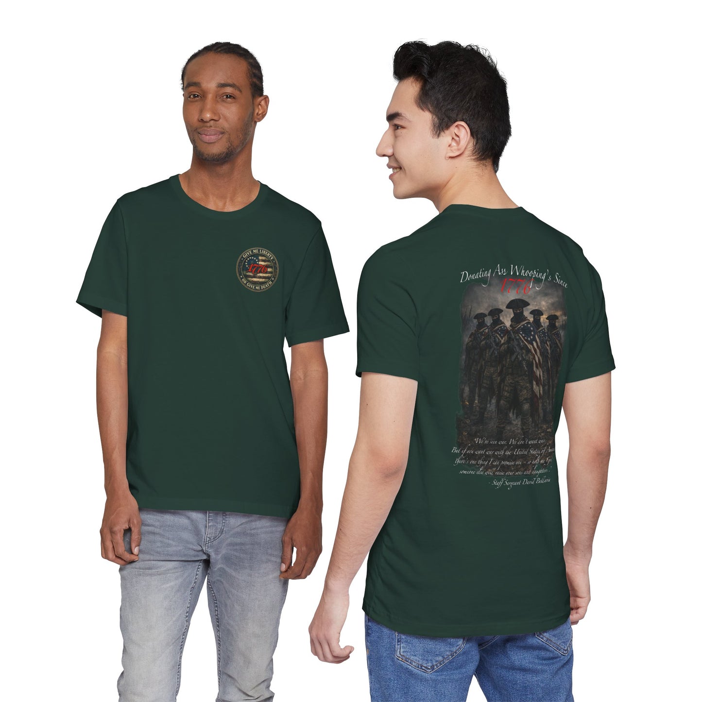Patriotic Veterans T-Shirt — 'Founded As America's Sons' Military Tribute Tee