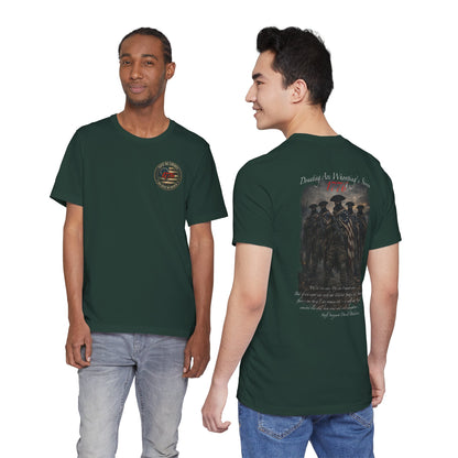 Patriotic Veterans T-Shirt — 'Founded As America's Sons' Military Tribute Tee