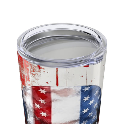 20oz Skull Tumbler - Bold Freedom Design, Perfect for Patriotic Celebrations