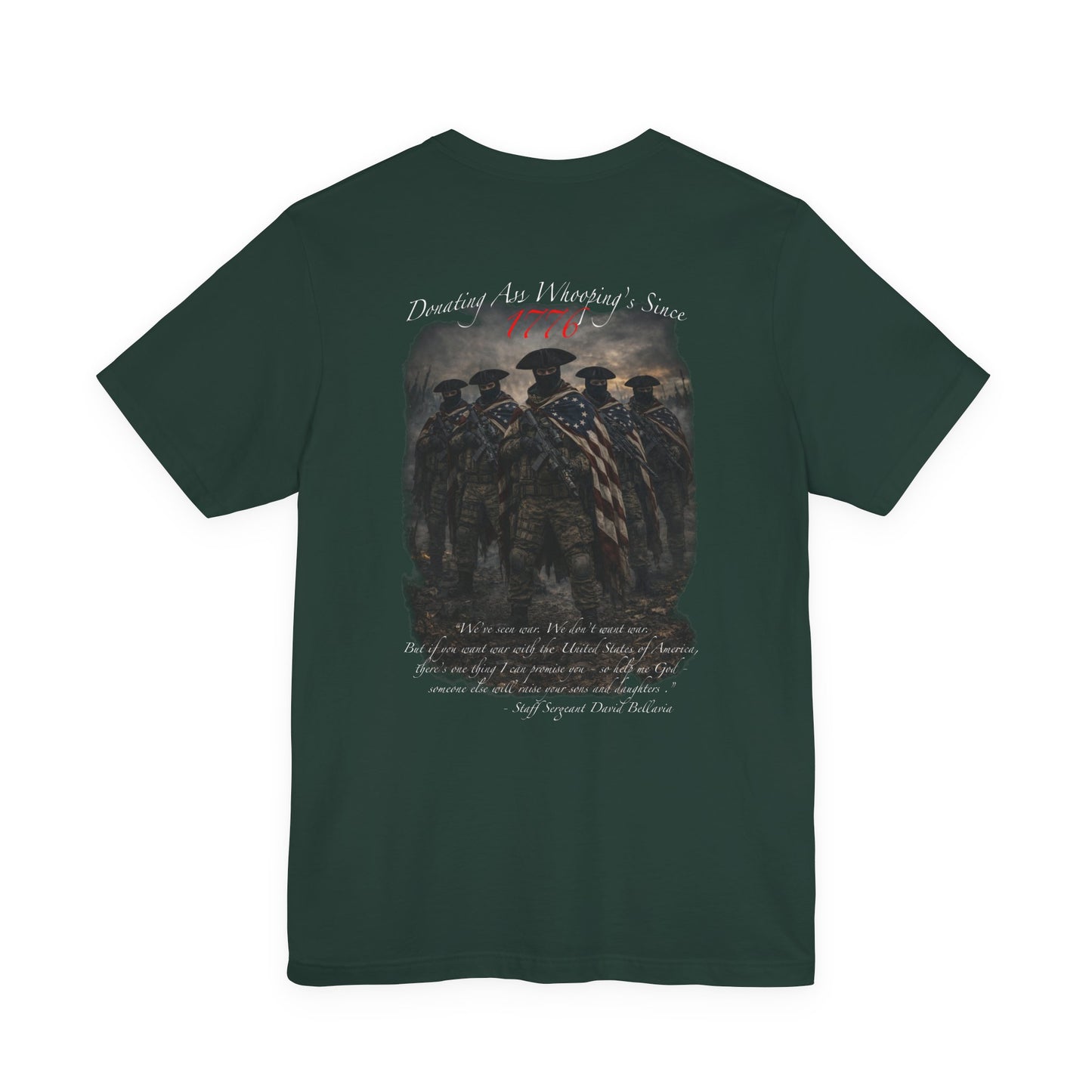 Patriotic Veterans T-Shirt — 'Founded As America's Sons' Military Tribute Tee