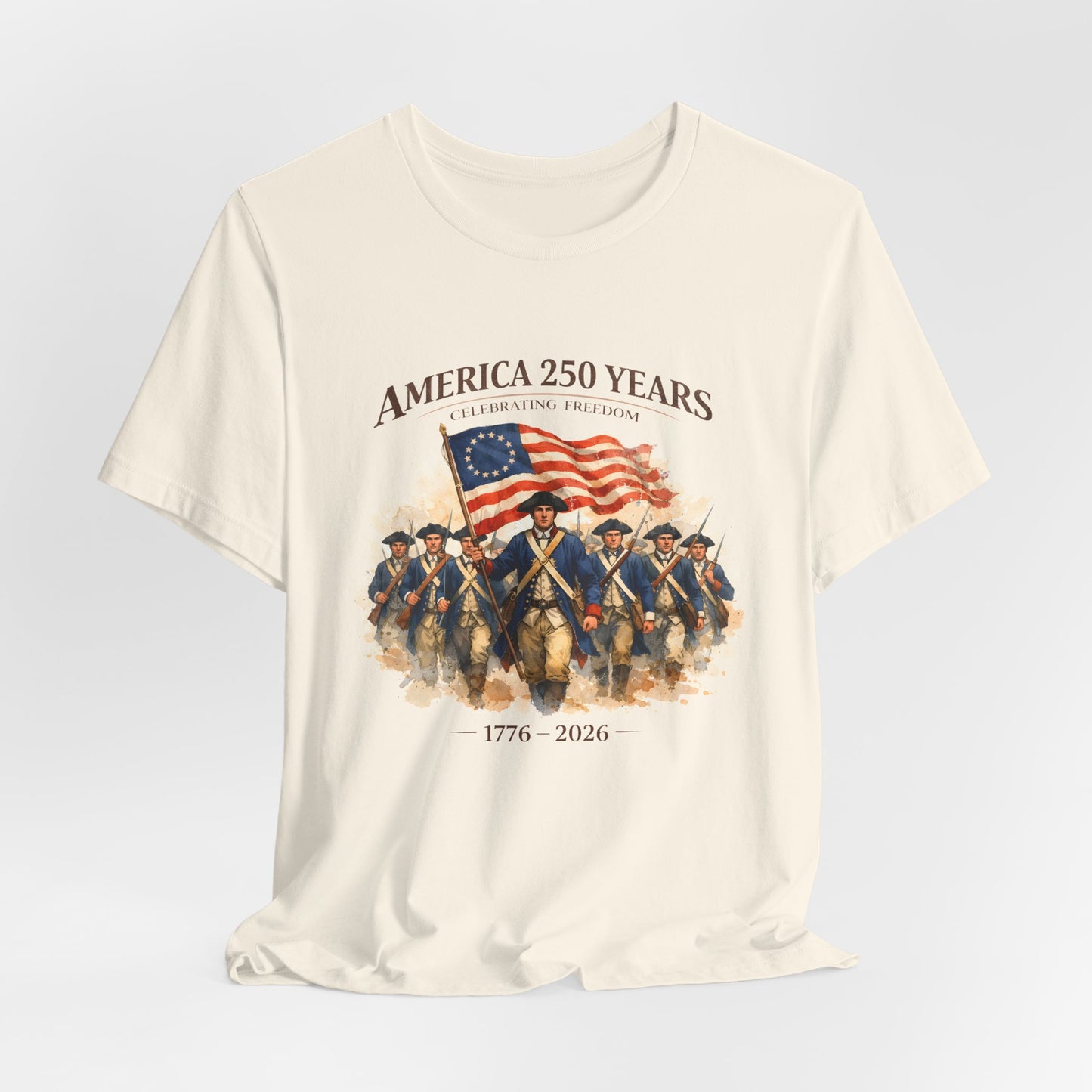 America 250 Years T-Shirt – 1776–2026 Revolutionary Flag Tee