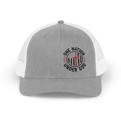 Patriotic Snapback Trucker Cap - "One Nation Under God"