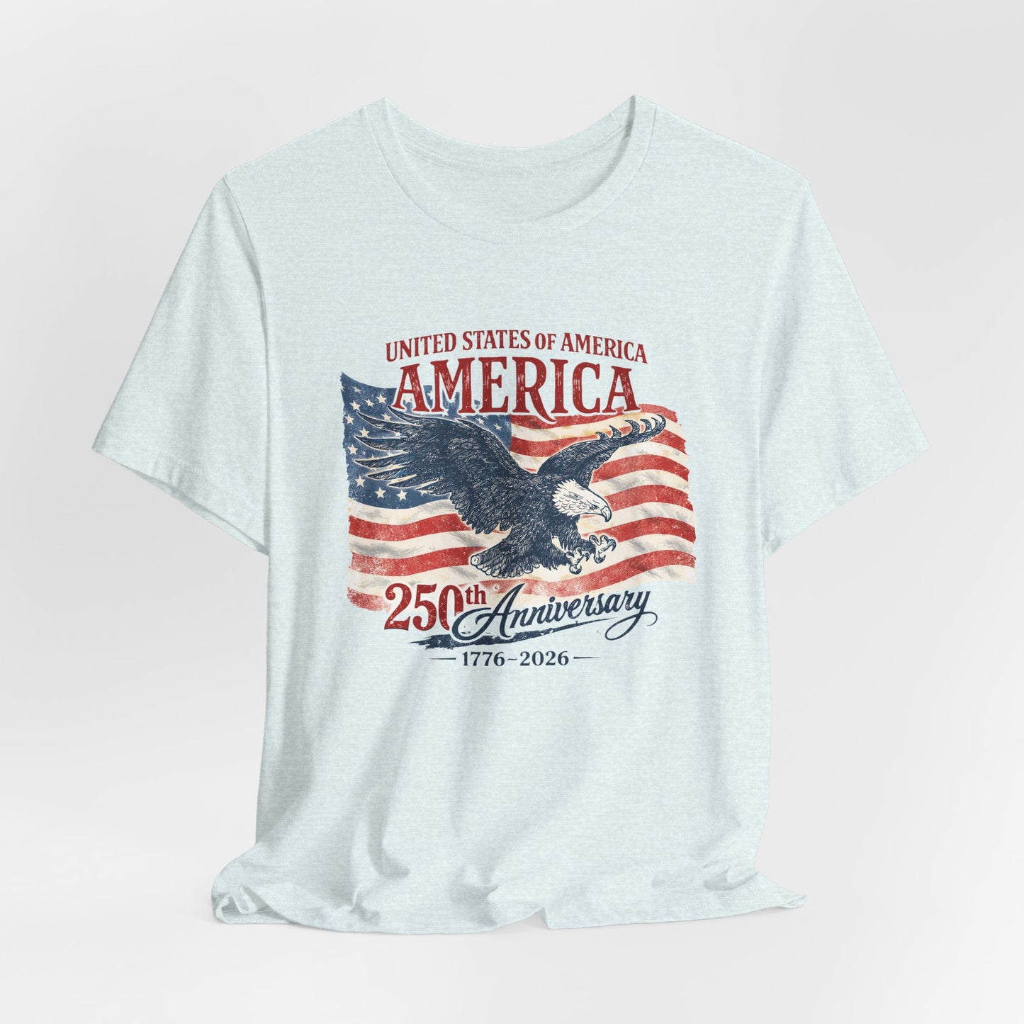 America 250th Anniversary T-Shirt – Vintage Eagle & Flag 1776–2026