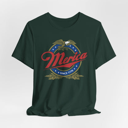 Patriotic Unisex Tee - 'Merica' Short Sleeve Shirt, 4th of July, BBQ, Casual Wear, Gift for Him/Her, USA Pride Apparel