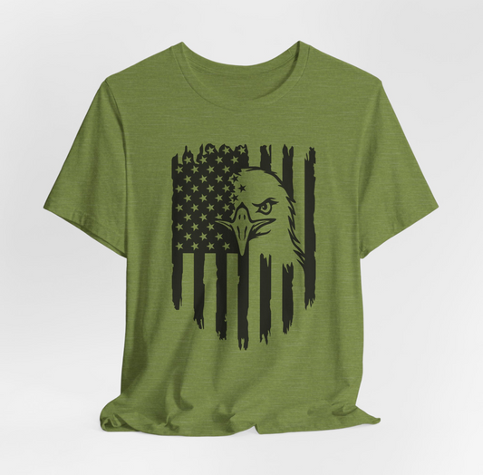 Patriotic Eagle Flag Unisex T-Shirt, Patriotism, Celebrate Freedom - American Pride Tee, USA Flag Shirt, Independence Day Gift, Patriotic - Premium T-Shirt from Printify - Just $26.99! Shop now at Old Glory 1776 Apparel