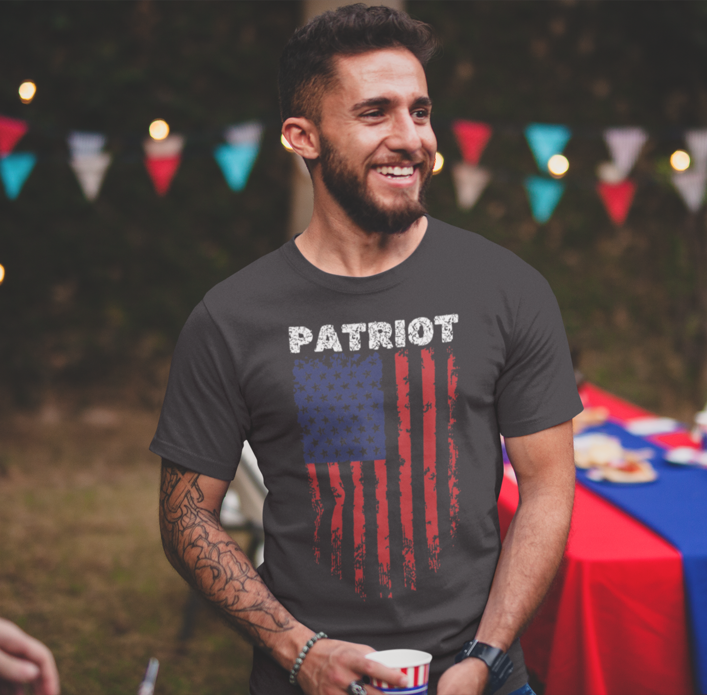 Patriot Flag Unisex T-Shirt, American Pride Tee, Fearless and Bold Shirt, USA Patriotism Top, Patriotic Gift