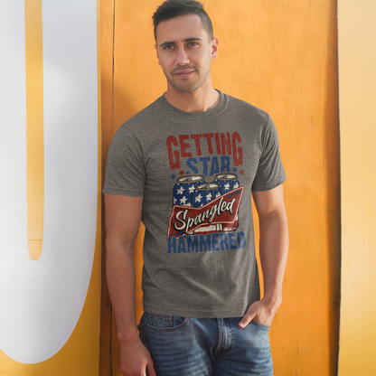 Star Spangled Hammered Tee - Fun Independence Day Shirt, Casual Summer Wear, Party T-Shirt, BBQ Outing Gift, USA Pride Apparel