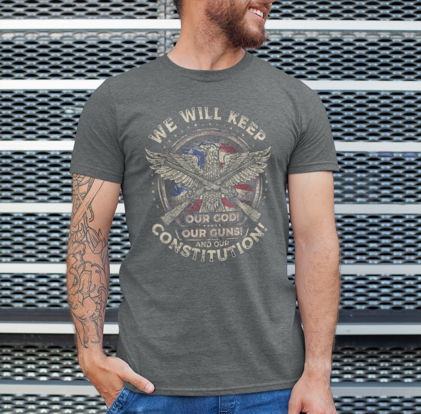 We Will Keep Our Guns God Constitution T-Shirt, American Pride Shirt, USA Patriot Apparel, Freedom Tee