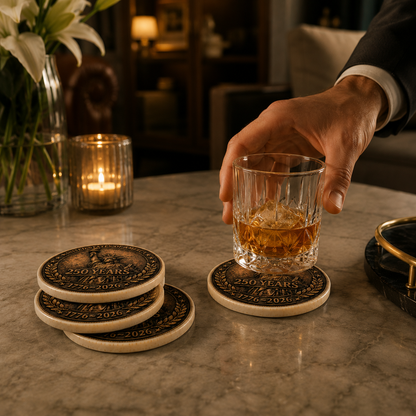 250 Years Statue of Liberty Ceramic Coaster — 1776–2026 Centennial Patriotic Drink Coaster
