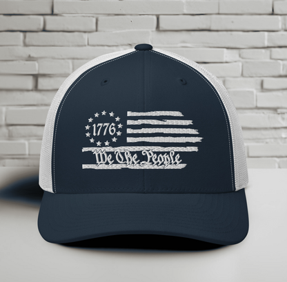 Patriotic Snapback Trucker Cap - We The People & 1776