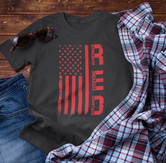 R.E.D Remember Everyone Deployed Unisex T-Shirt, Military Support Tee, Patriotic Shirt, Veteran Gift, Armed Forces Apparel