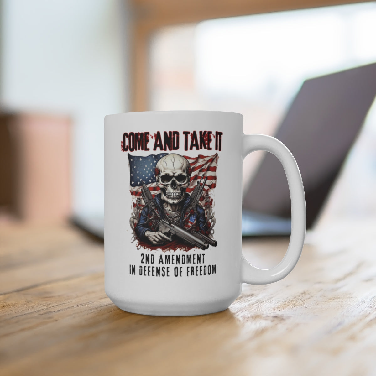 Come and Take It, 2nd Amendment in Defense of Freedom, 11oz-15oz White Mug, Patriotic Gift, Coffee Cup, Gun Rights, Political Statement - Premium Mug from Old Glory 1776 Apparel - Just $19.99! Shop now at Old Glory 1776 Apparel