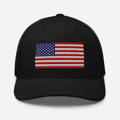 Patriotic Snapback Trucker Cap - USA Flag Design - Old Glory 1776 Apparel
