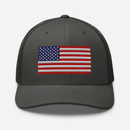 Patriotic Snapback Trucker Cap - USA Flag Design - Old Glory 1776 Apparel