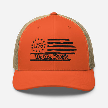 American Flag Snapback Trucker Cap - Stylish & Comfortable Hat for Outdoors and Events