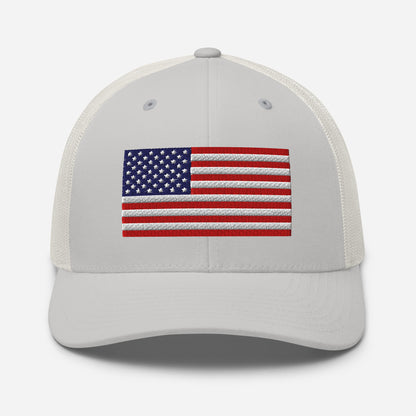 Patriotic Snapback Trucker Cap - USA Flag Design - Old Glory 1776 Apparel