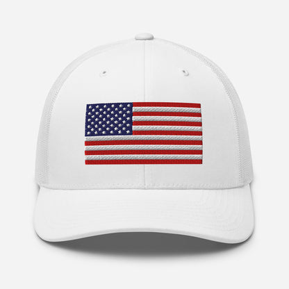 Patriotic Snapback Trucker Cap - USA Flag Design - Old Glory 1776 Apparel